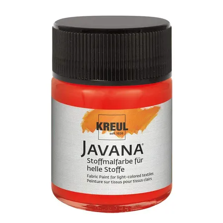 KREUL Javana Stoffmalfarbe für helle Stoffe Rot 50 ml