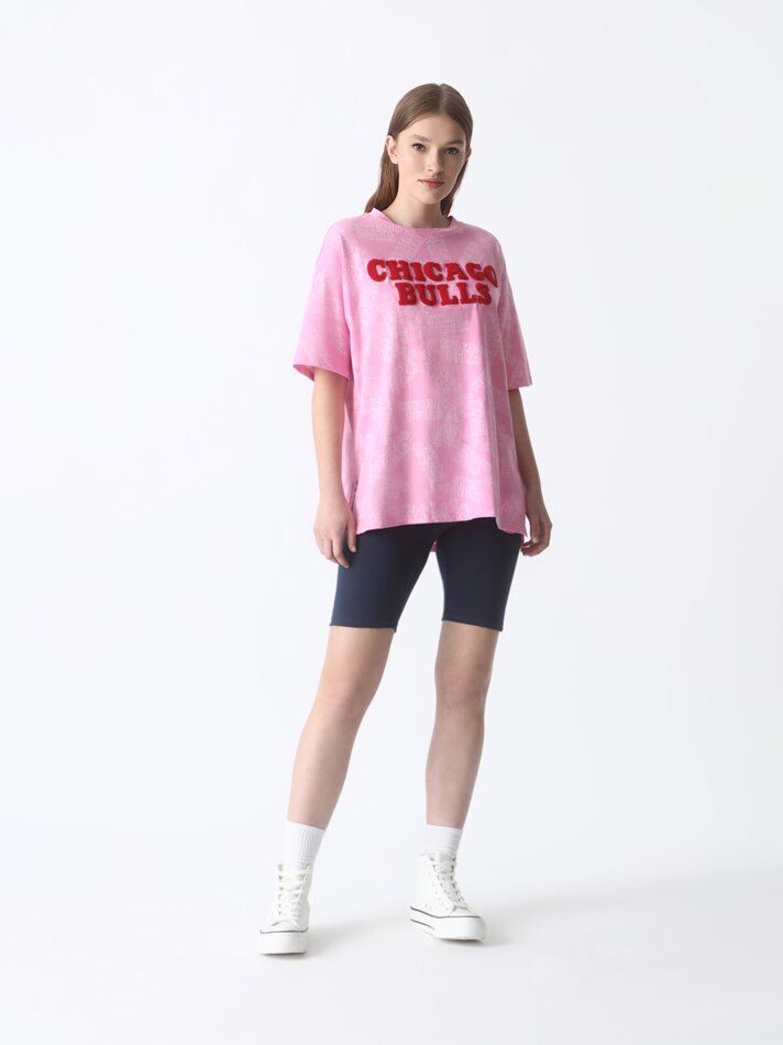 Camisa do Chicago Bulls da NBA - Rosa Chiclete