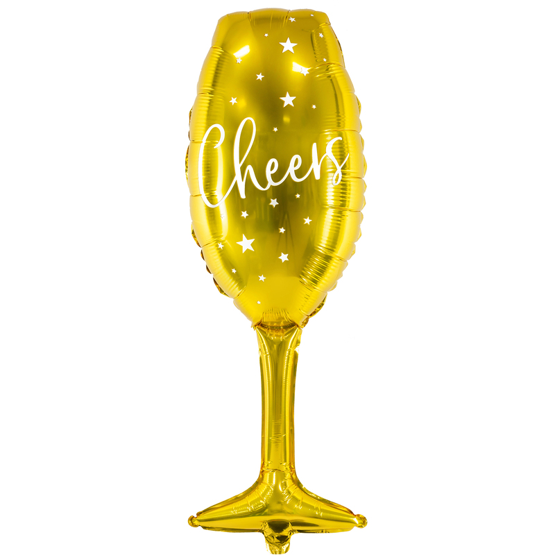 Partydeco Folienballon Glas, gold