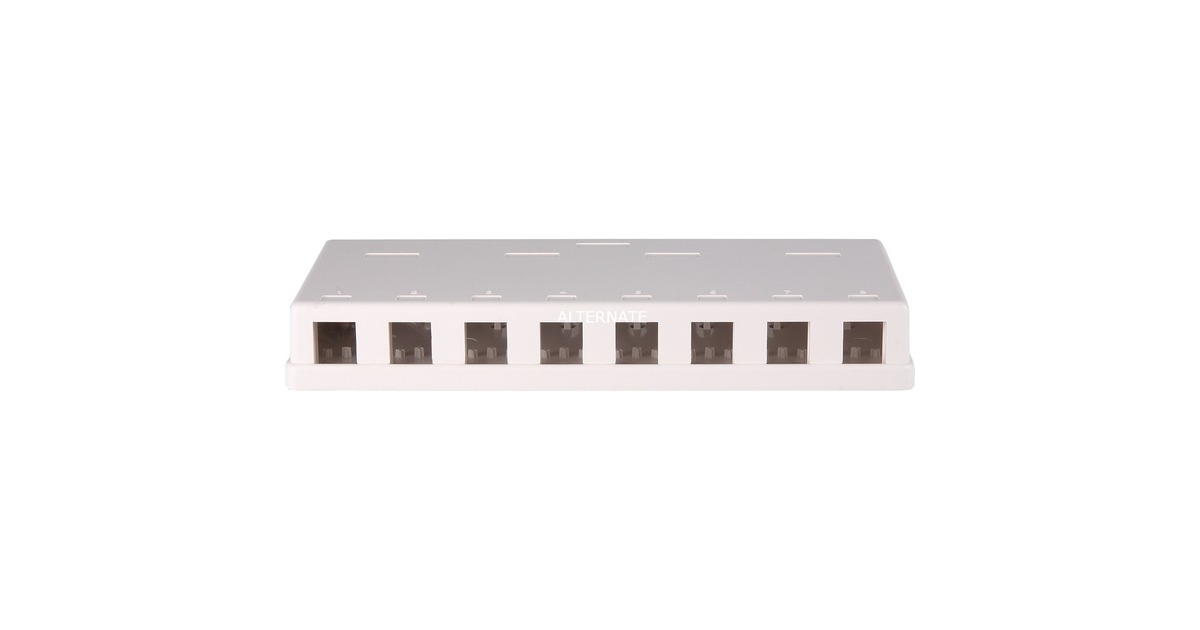 DeLOCKKeystone Surface Mounted Box 8 Port behuizing  (Wit)