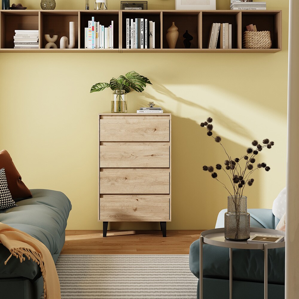 Vicco Sideboard Bahia Eiche 70 x 117 cm mit 4 Schubladen