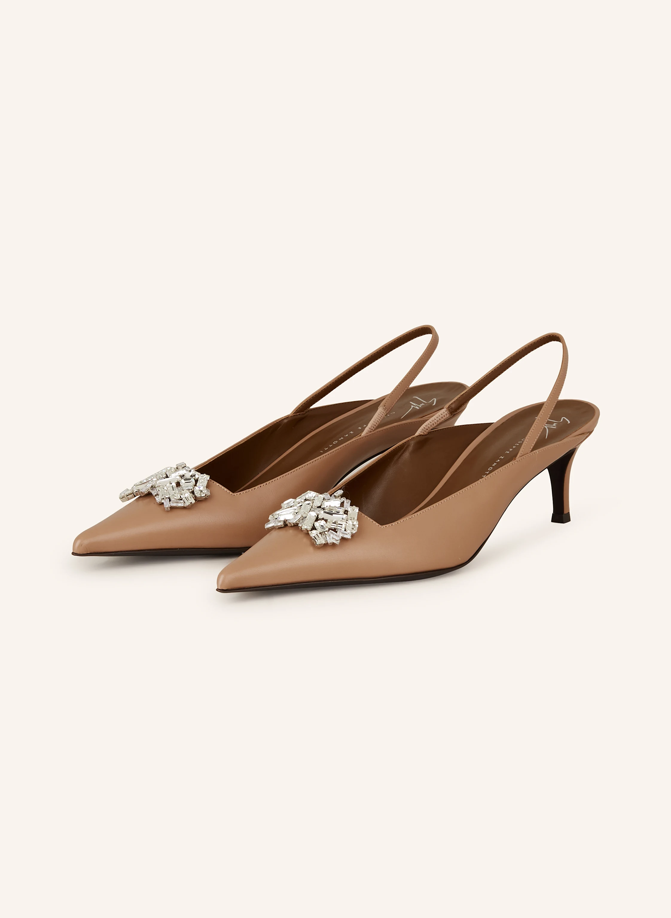 GIUSEPPE ZANOTTI DESIGN Slingpumps mit Schmucksteinen