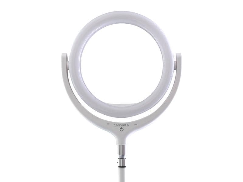 4smarts Videoleuchte Selfie LoomiPod gross Stimmungsvolles, dimmbare Stehlampen-Ringleuchte