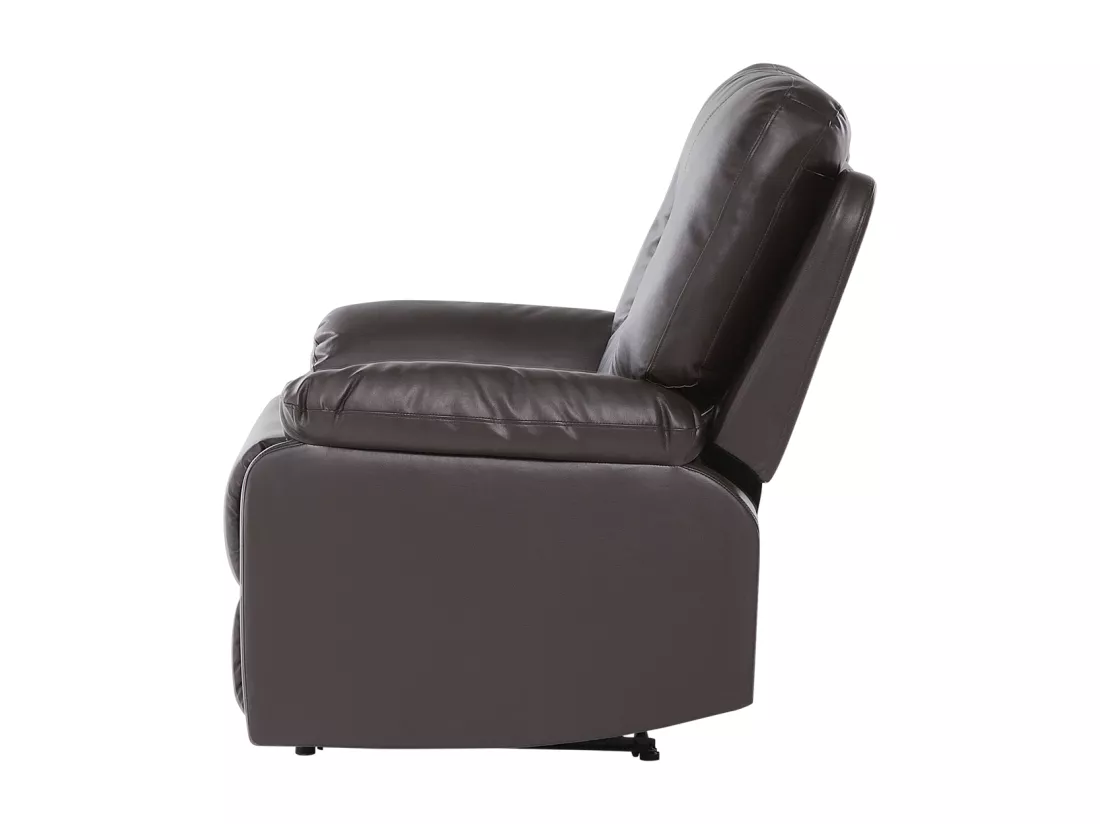 Ensemble canapés et fauteuil en cuir PU marron 6 places BERGEN