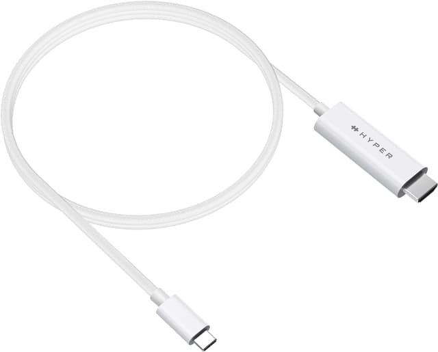 Hyper HyperDrive HDMI til USB-C kabel 2,5 m (hvid)