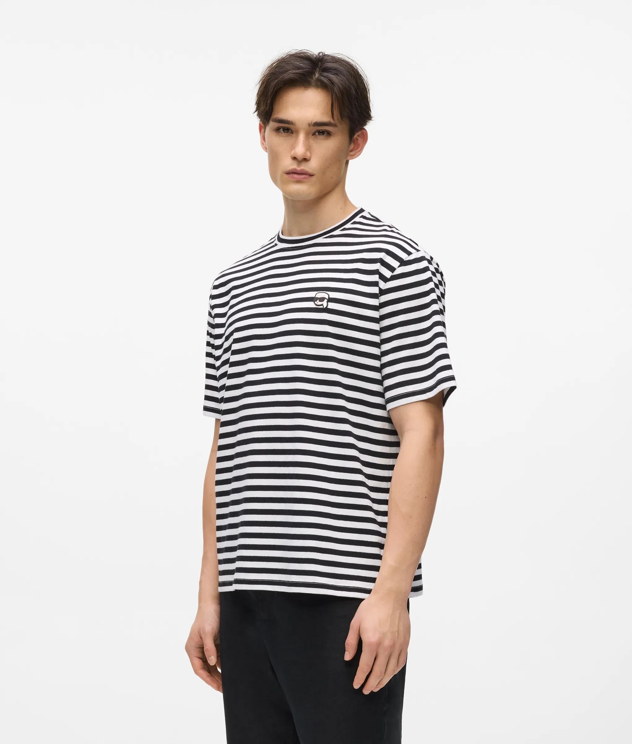 Ikon t-shirt met ontspannen strepen