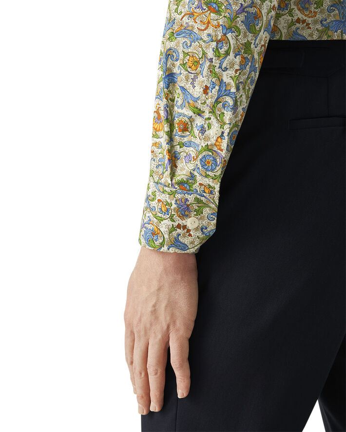 ETON Contemporary Fit Floral Signature Twill Shirt Hvid