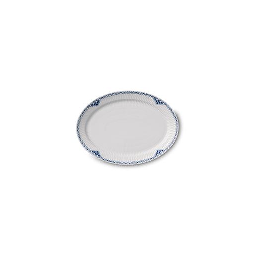 Royal Copenhagen Prinsesse Oval Tallerken, Hvid, Ø28 cm