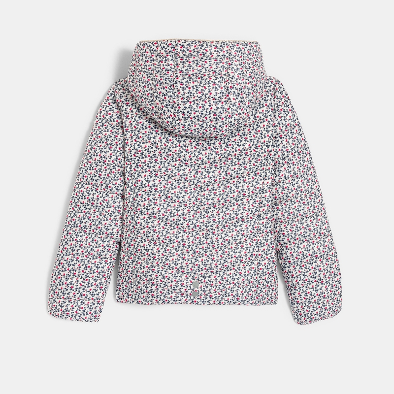 Doudoune légère réversible blanche fille