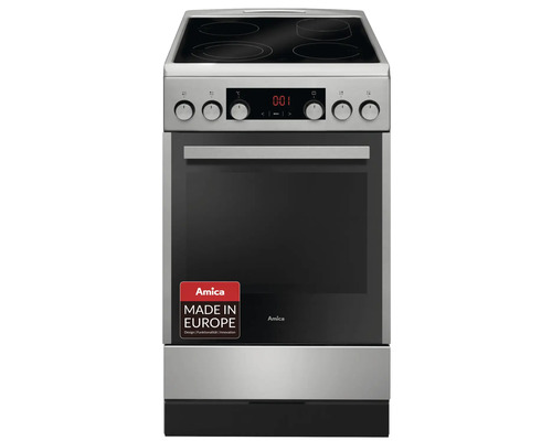 Amica vrijstaand fornuis met glaskeramische kookplaat SHC 904 100 E, bruikbaar volume 65 l, BxHxD 500 x 850 x 600 mm