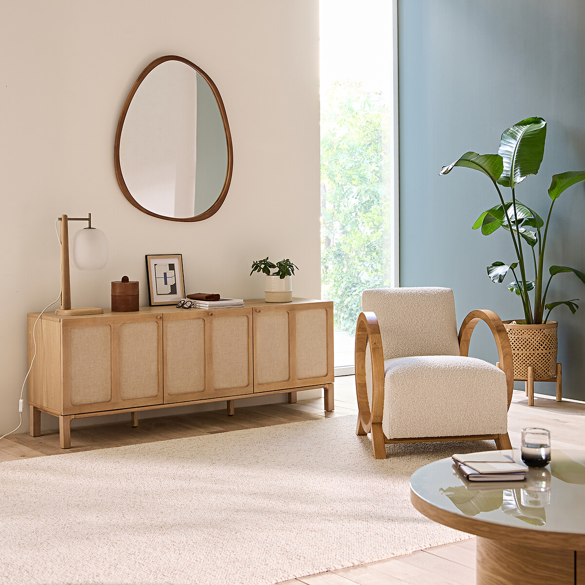 LA REDOUTE INTERIORS<br>Armário para TV e Hi-Fi, freixo e linho Esmara