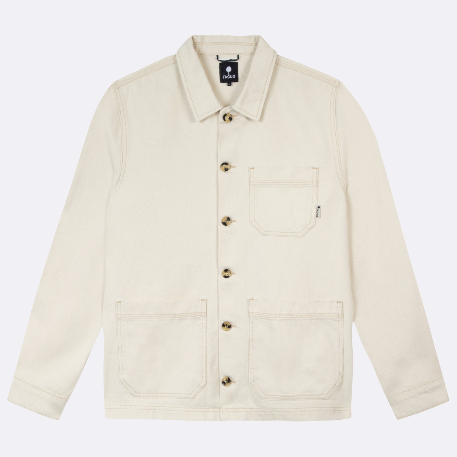 Veste écrue coton et coton recyclé - modèle lorge