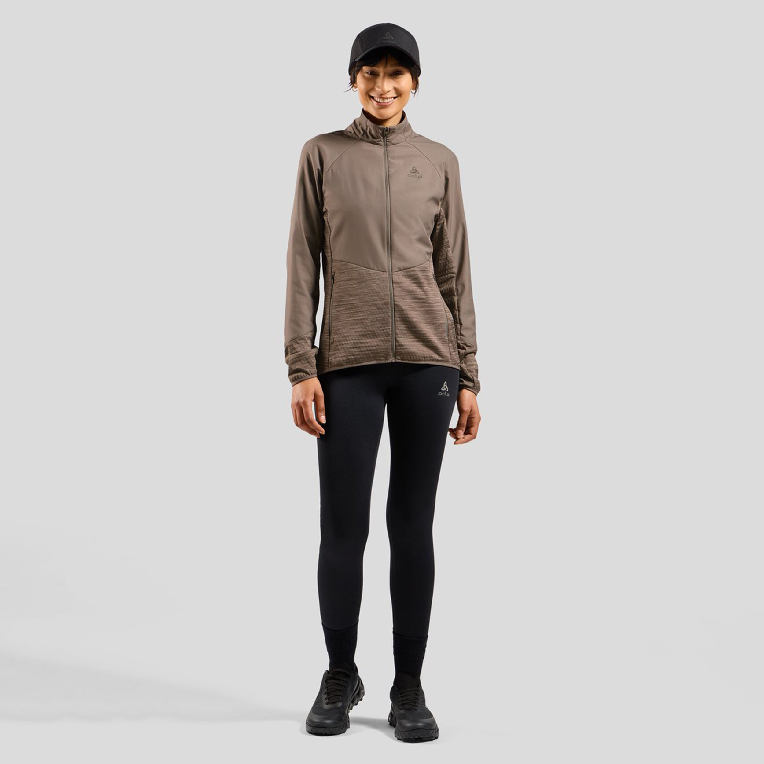 Odlo Essential Insulator Hybrid Veste Running Femmes - Gris