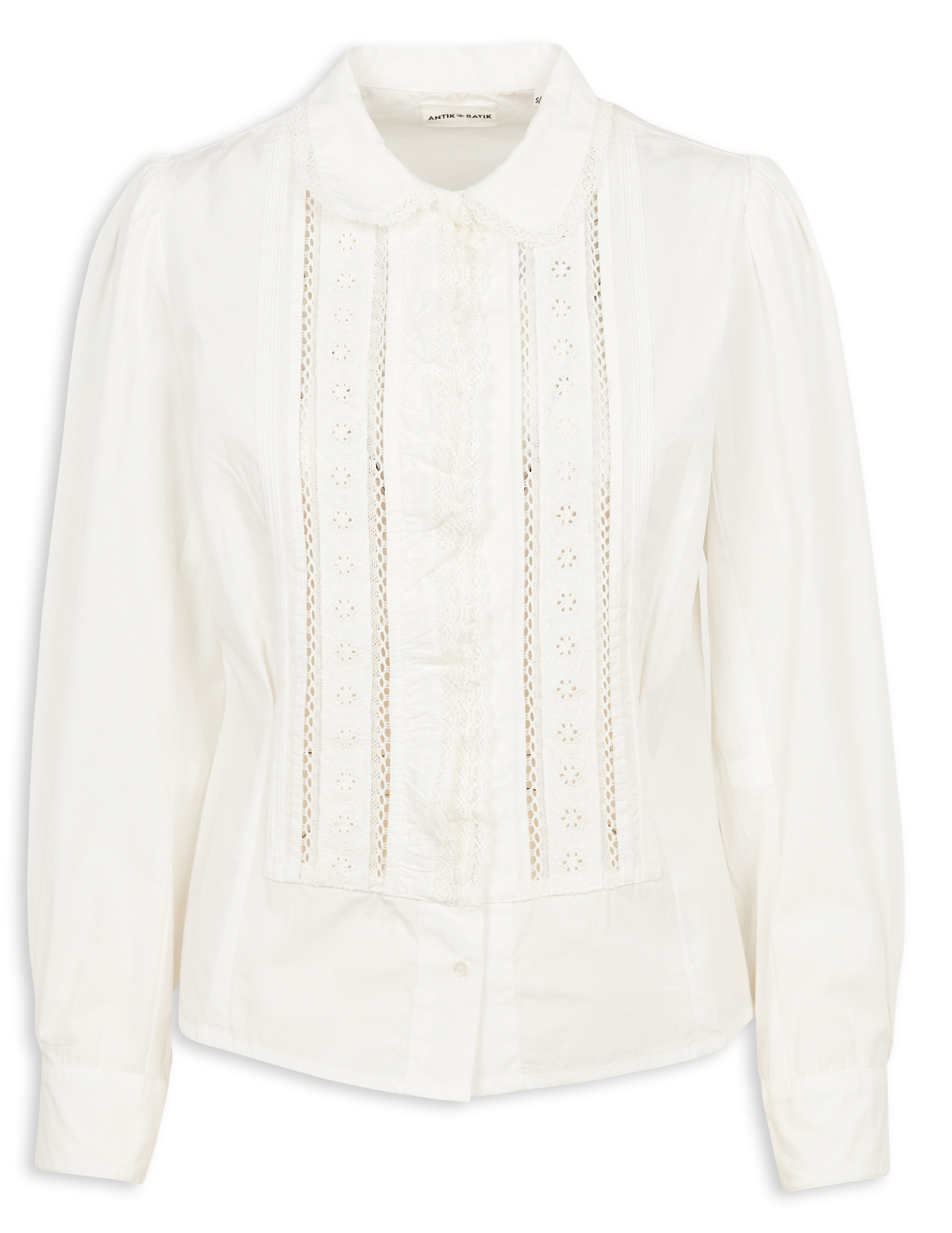 DIANE - Chemise col claudine en popeline de coton| Beige