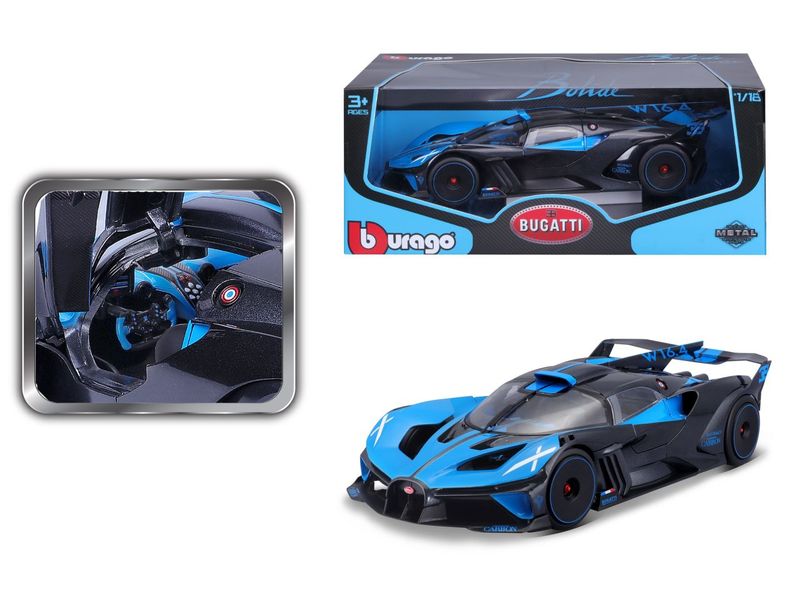 BBurago Bugatti Bolide Blau 1:18 Sammlermodell im Massstab 1:18