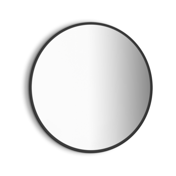 Badkamerspiegel Cora met verlichting rond 80 x 80 cm ø 80 cm met lijst zwart