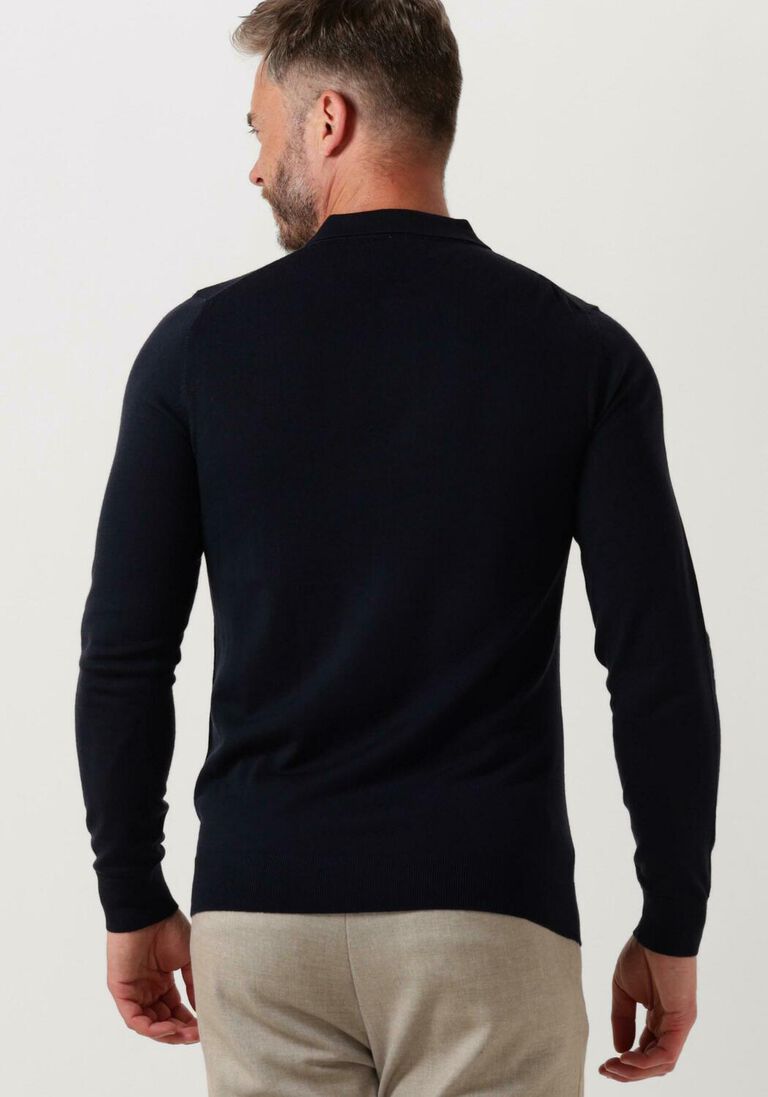 PROFUOMO donkerblauwe profuomo polo polo longsleeve