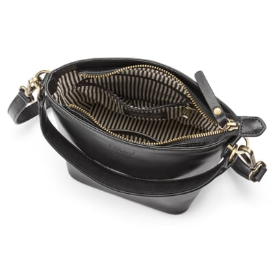 Damen Schultertasche midi, Schwarz