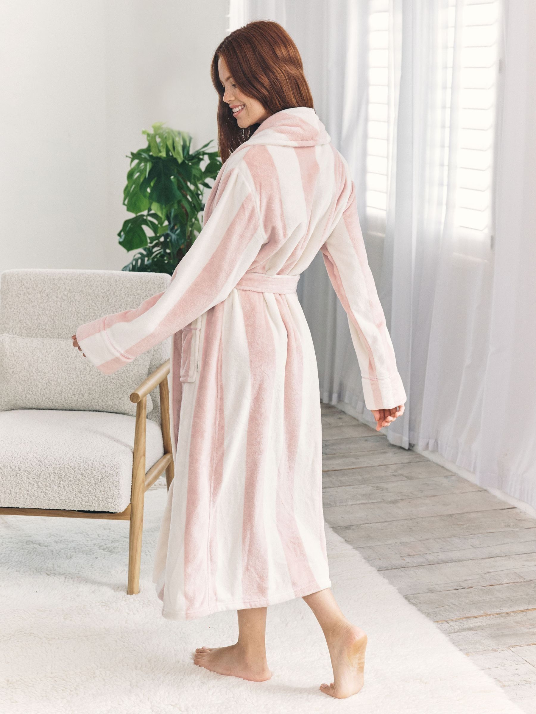 Wit - Chelsea Peers Fleece Stripe Dressing Gown