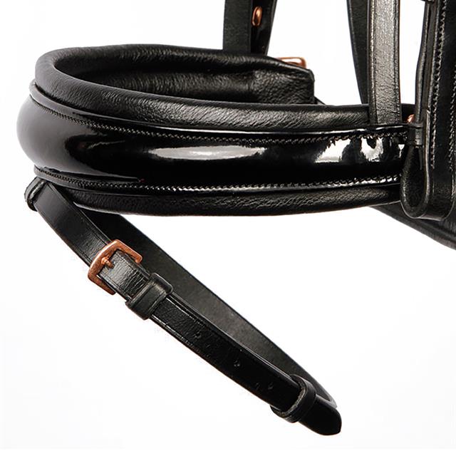 Hoofdstel Harry's Horse Rosegold Lacque II Zwart