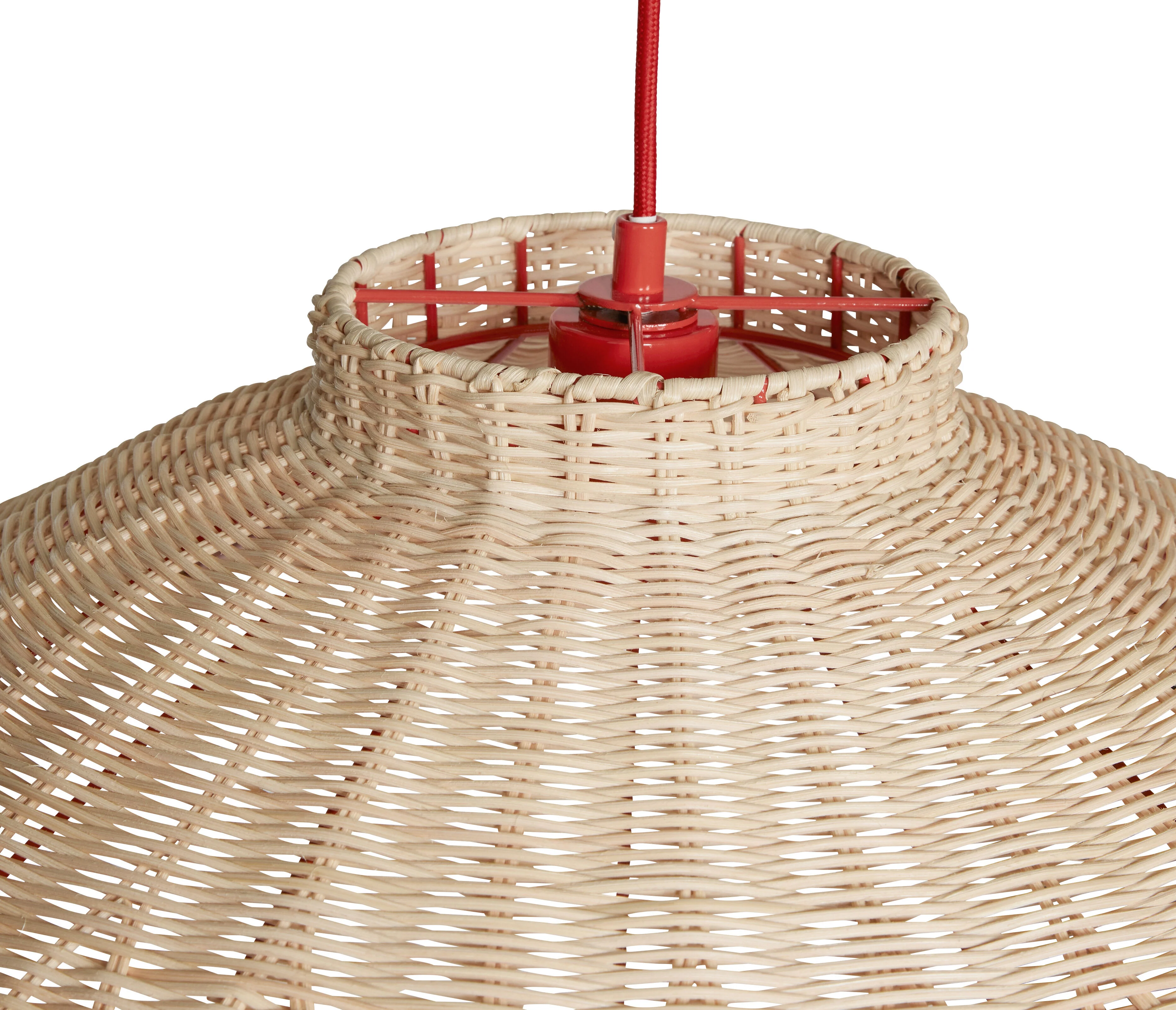 Hübsch  Chand loftslampe -rød/natur