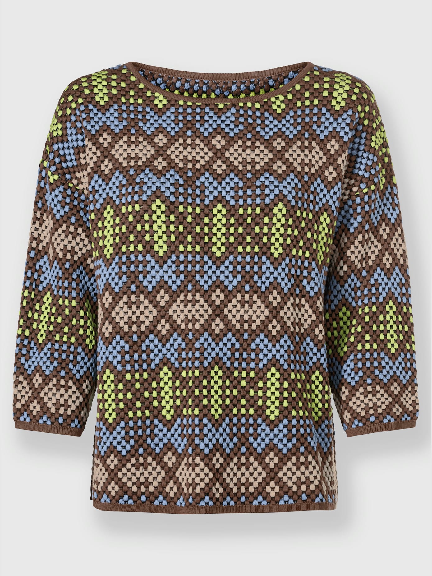Pull superbe motif tricoté