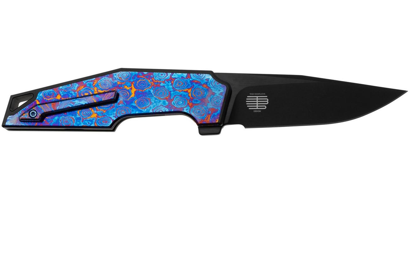 WE Knife OAO One And Only WE23001-4, Blackwashed CPM 20 CV, Black Titanium Timascus, zakmes