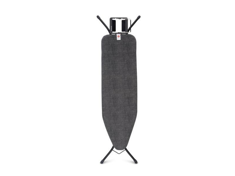 Brabantia Bügeltisch mit Dampfbügeleisenablage Denim Black Bügelbrett B, 124 cm x 38 cm