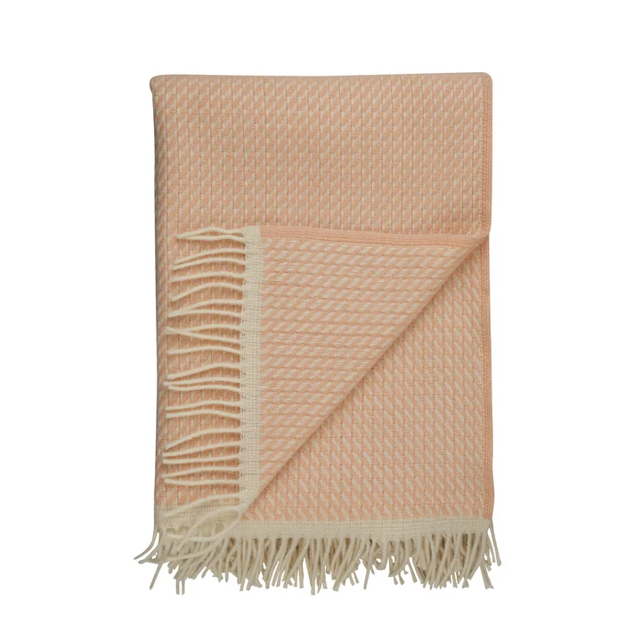Røros Tweed - Mello Wolldecke, 210 x 150 cm, powder pink