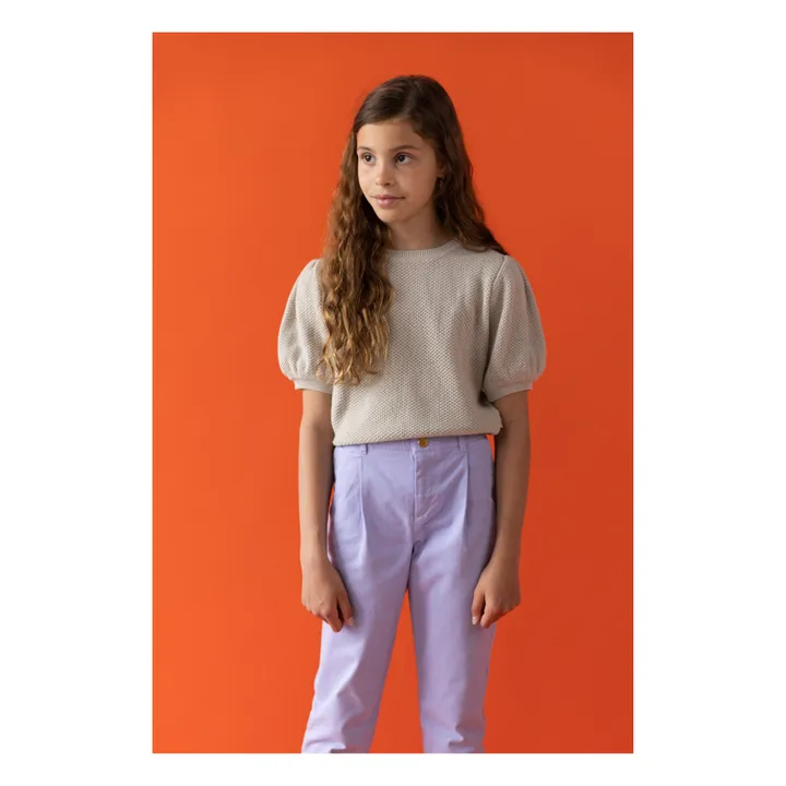 Yuki Pantalon Chino Coton Bio | Lilas