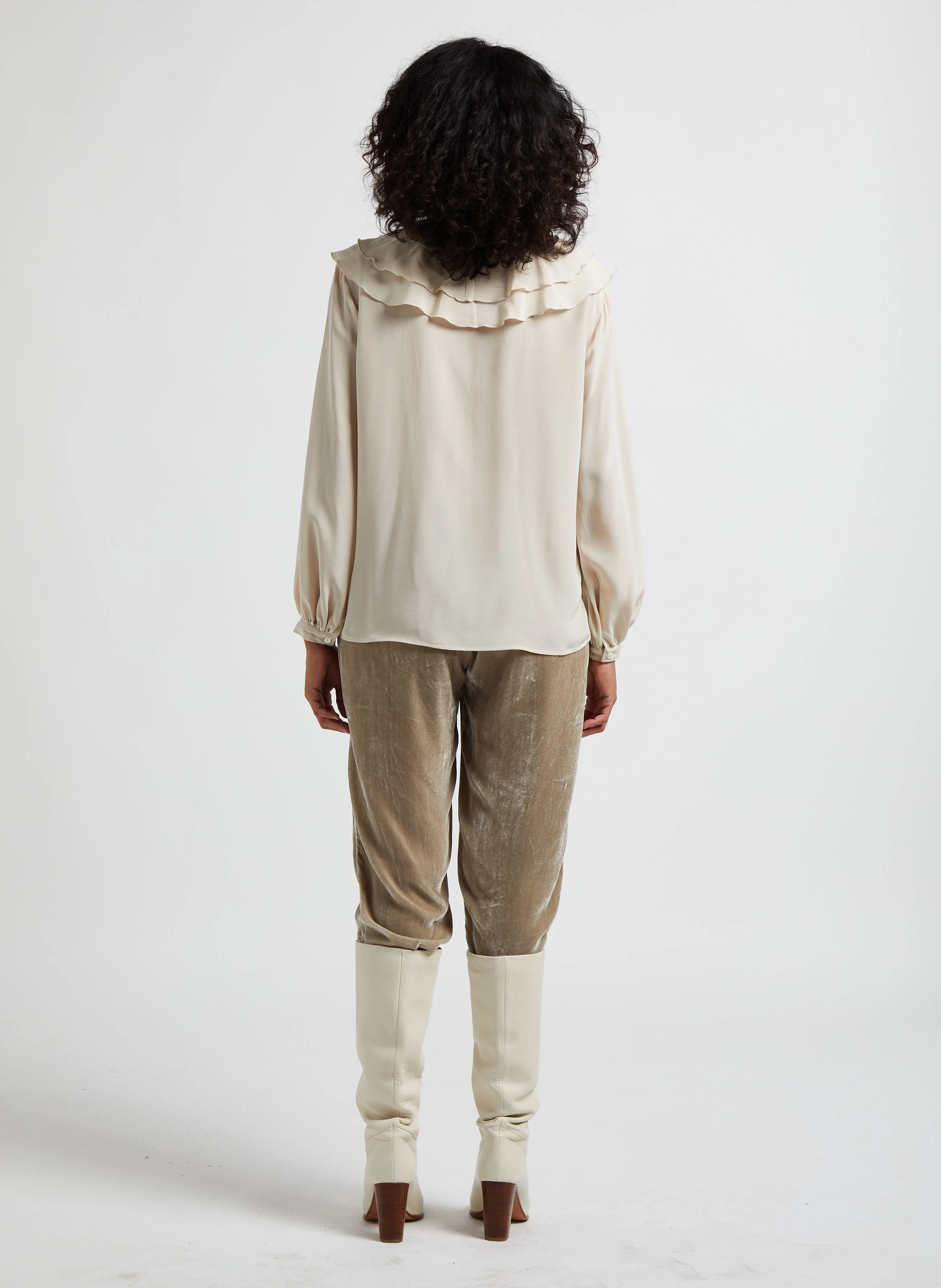 TERRO - Pantalon droit en velours | Gris