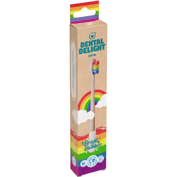 Bambuszahnbürste Bright Bamboo Rainbow