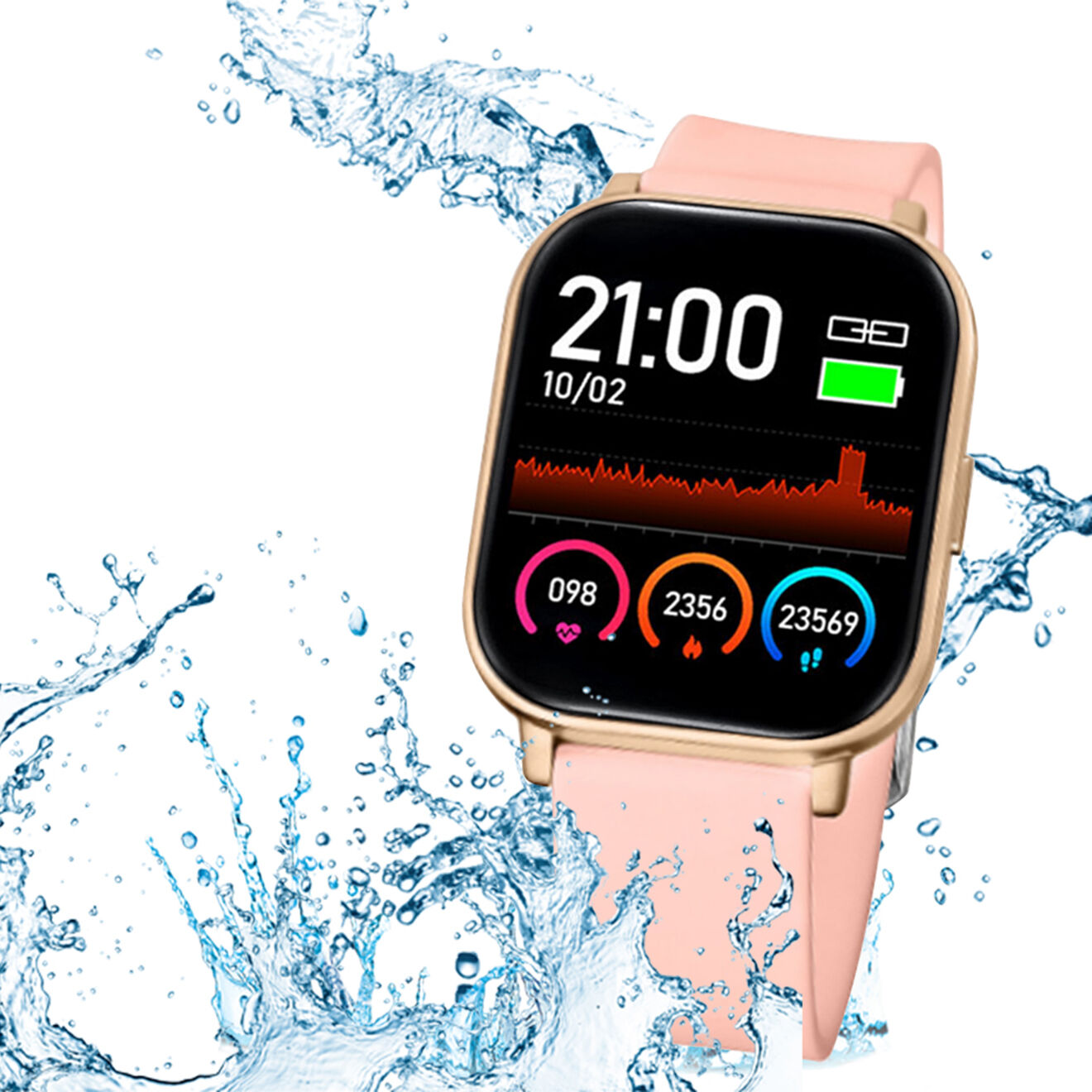 Onamaste Montre connectée multisport compatible iOS & Android blanc