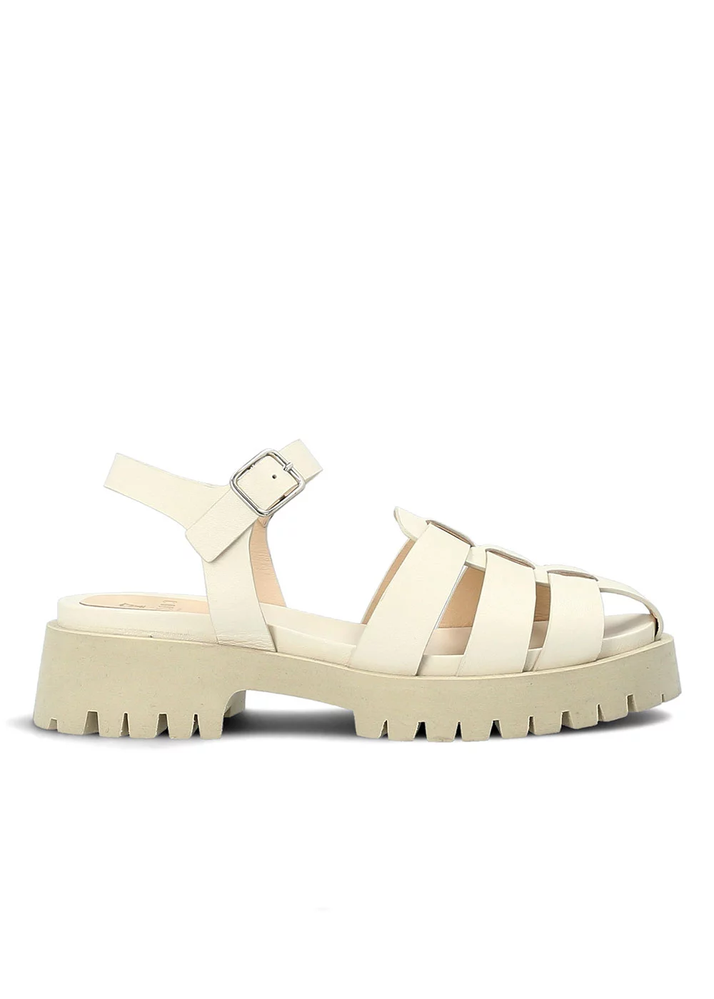 SANDALE TIPHAINE CUIR BLANC