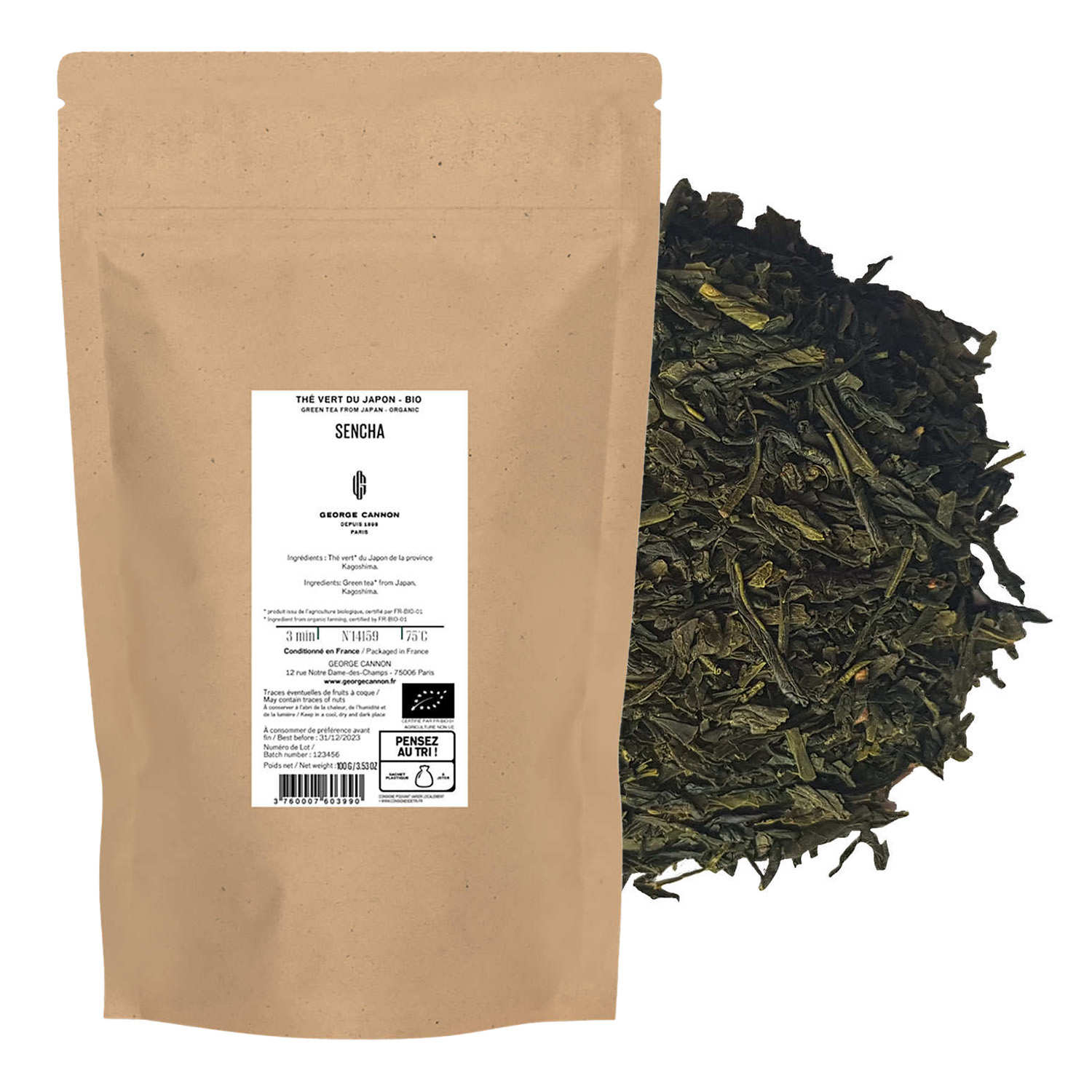 Thé vert sencha du Japon bio