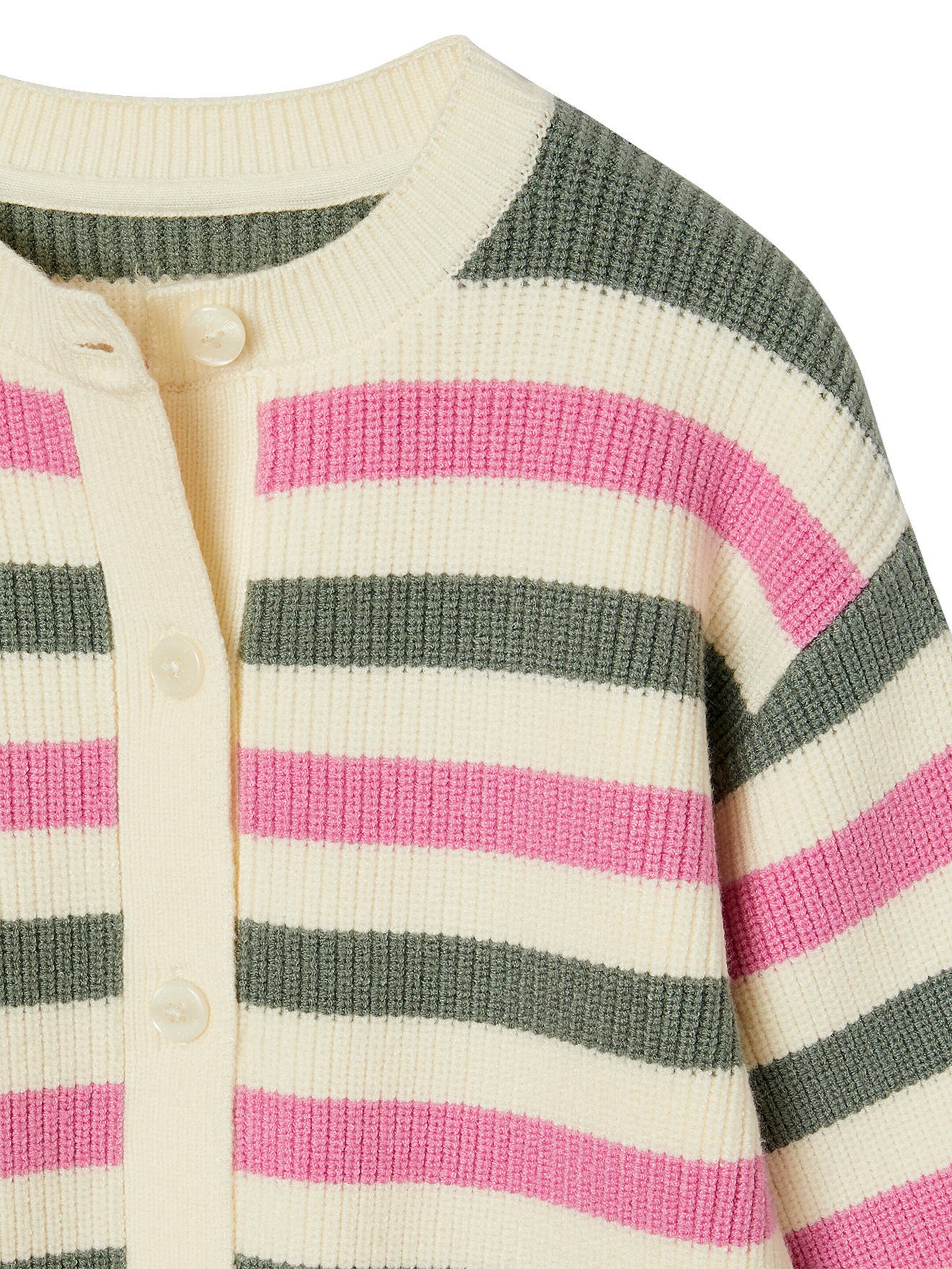 Vertbaudet Flauschige Mädchen Strickjacke salbeigrün