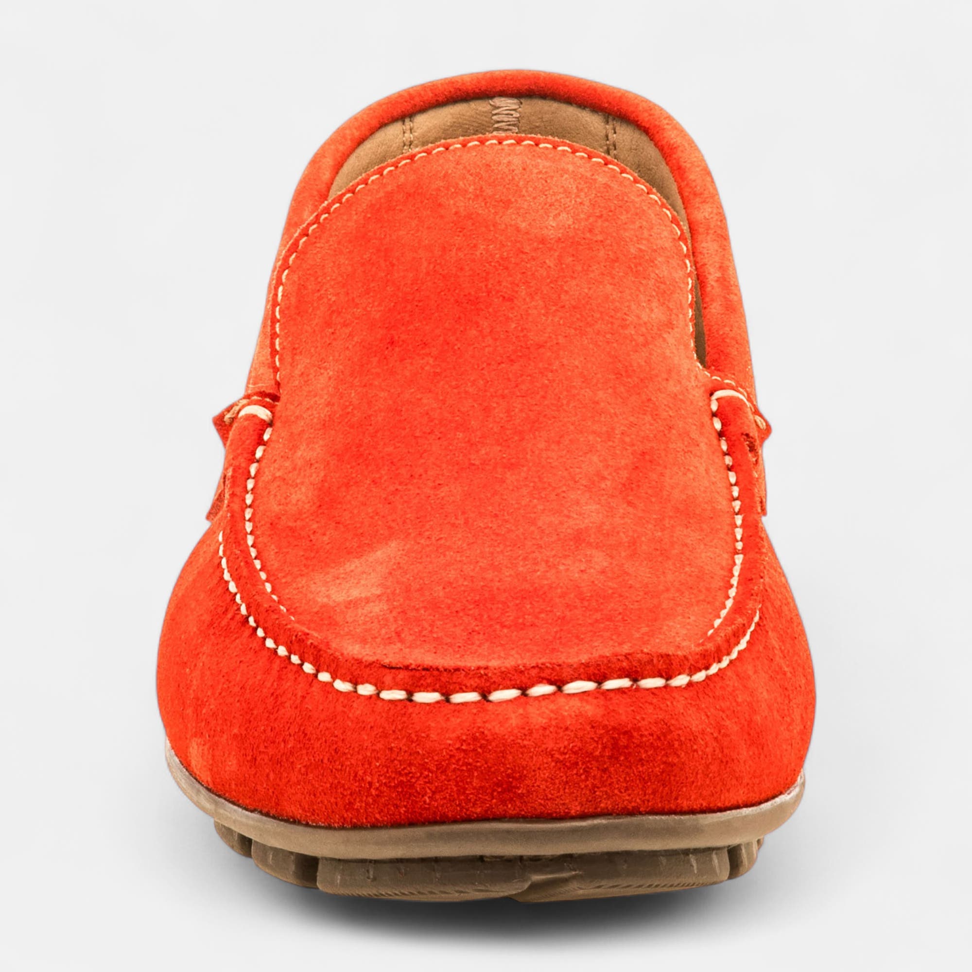 Mocassins Homme en cuir orange
