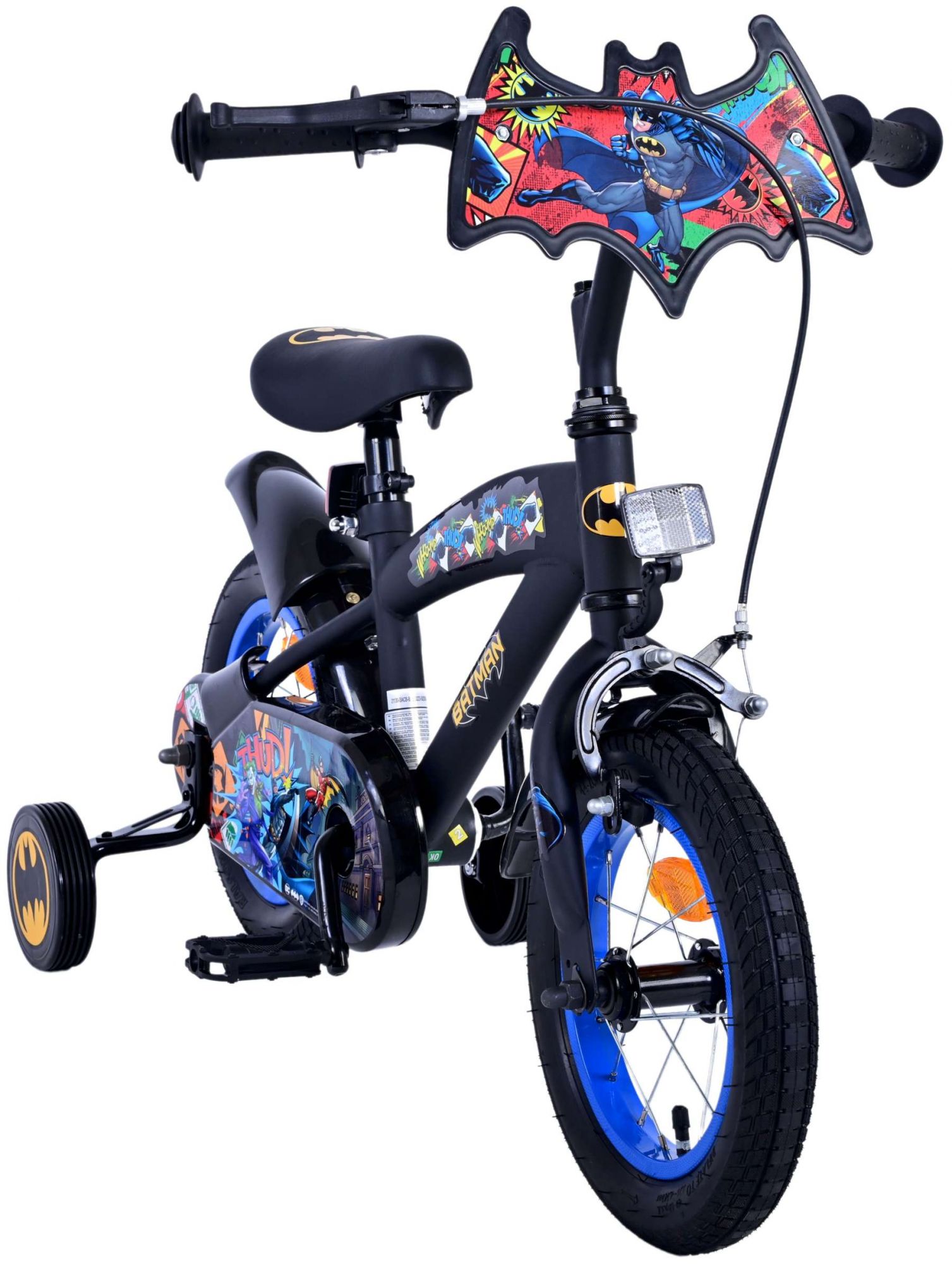 Kinderfahrrad Batman für Jungen 12 Zoll Kinderrad in Schwarz Fahrrad
