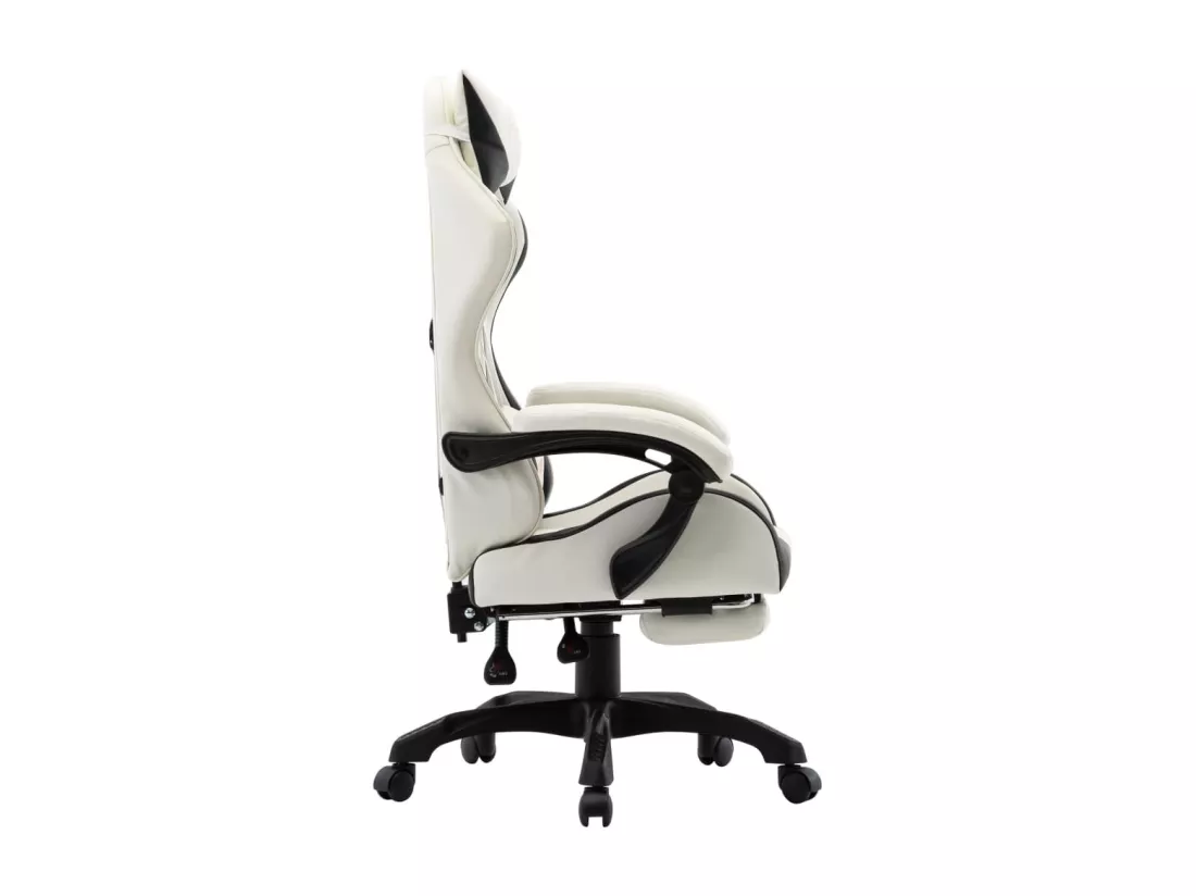 Chaise fauteuil siège pivotante cuir noire 64 x 65 x 119 cm 02_0024223