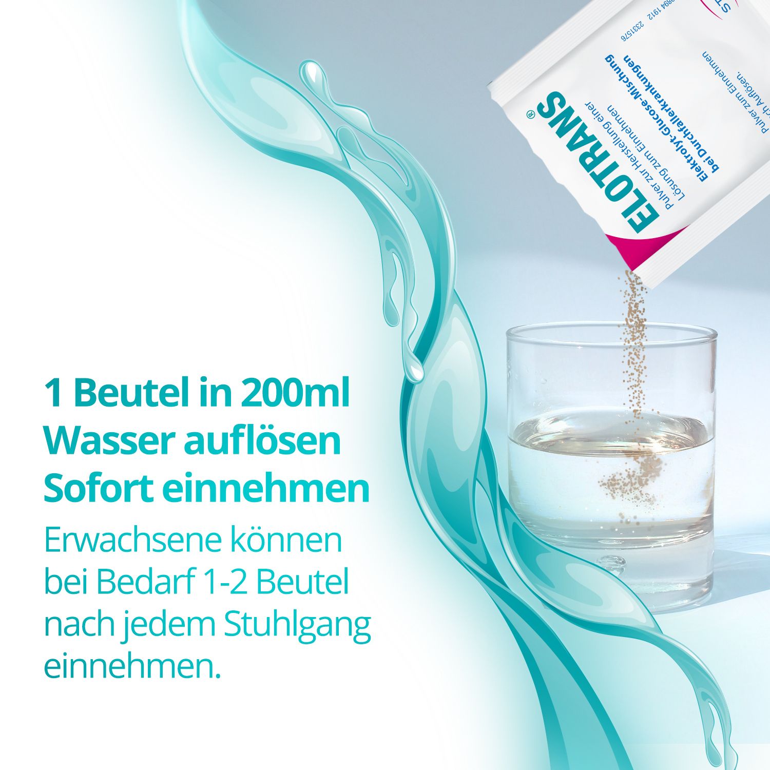 Elotrans® Elektrolyt- und Flüssigkeitszufuhr bei Durchfallbedingten Salz- und Wasserverlusten
