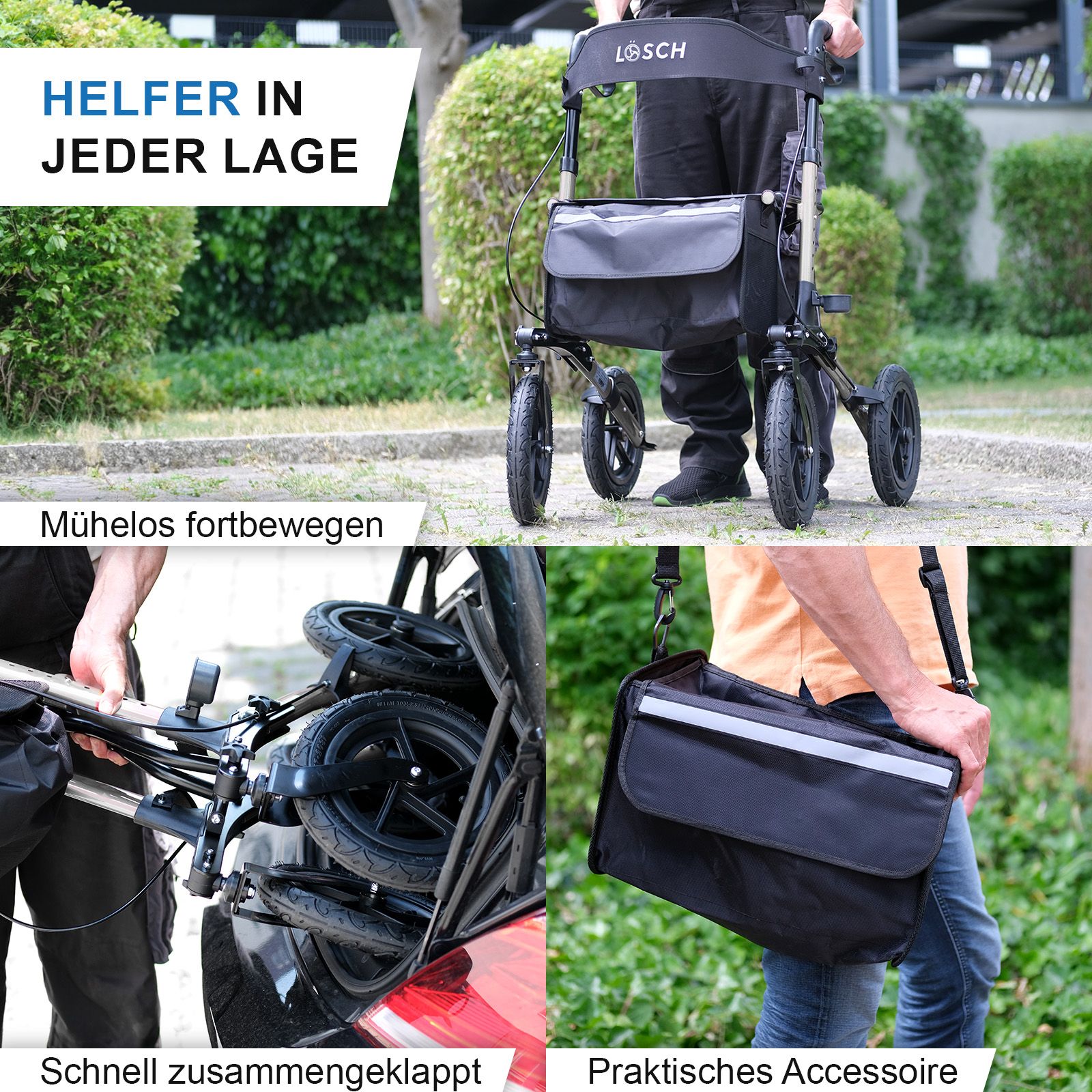 Rollator Tabas Mobility Air Silber (Luftbereift)