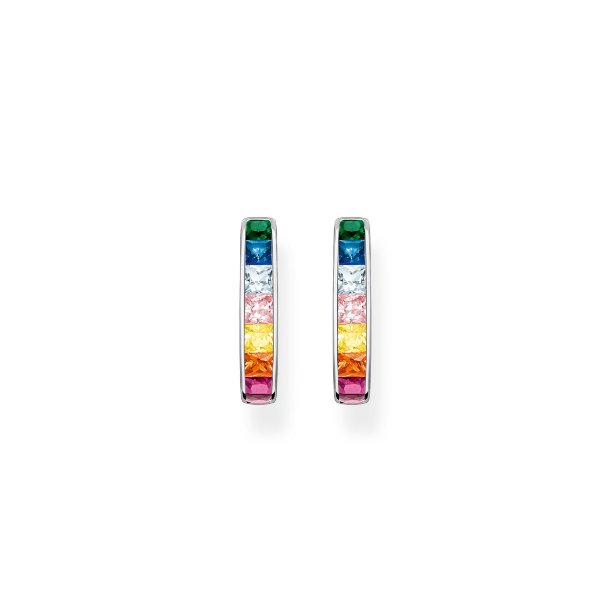 Créoles THOMAS SABO argent 925 pierres multicolores