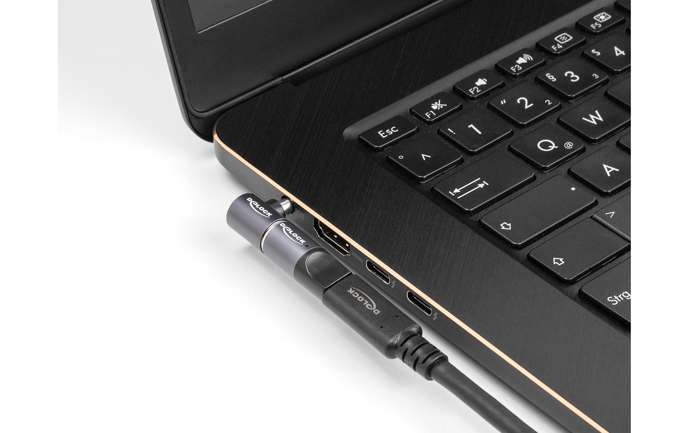 Adapter Spezial - USB Type-CDelock Adapter für Notebook Ladekabel USB Type-C Buchse zu magnetischem 8 Pin Konnektor