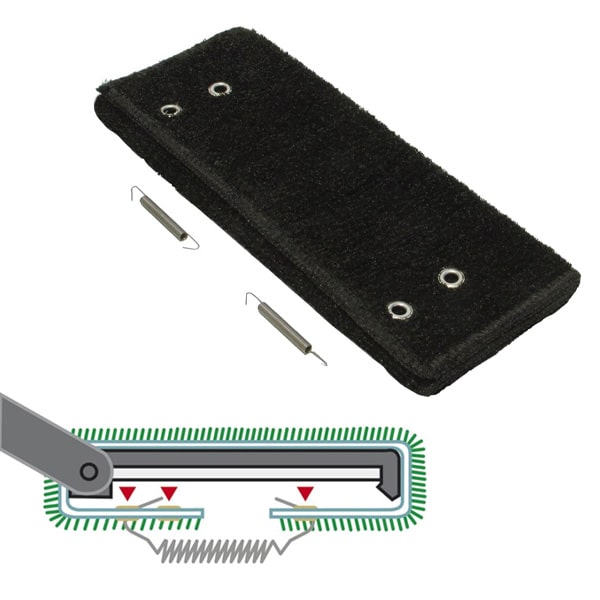 Tapis brosse Noir pour marchepied