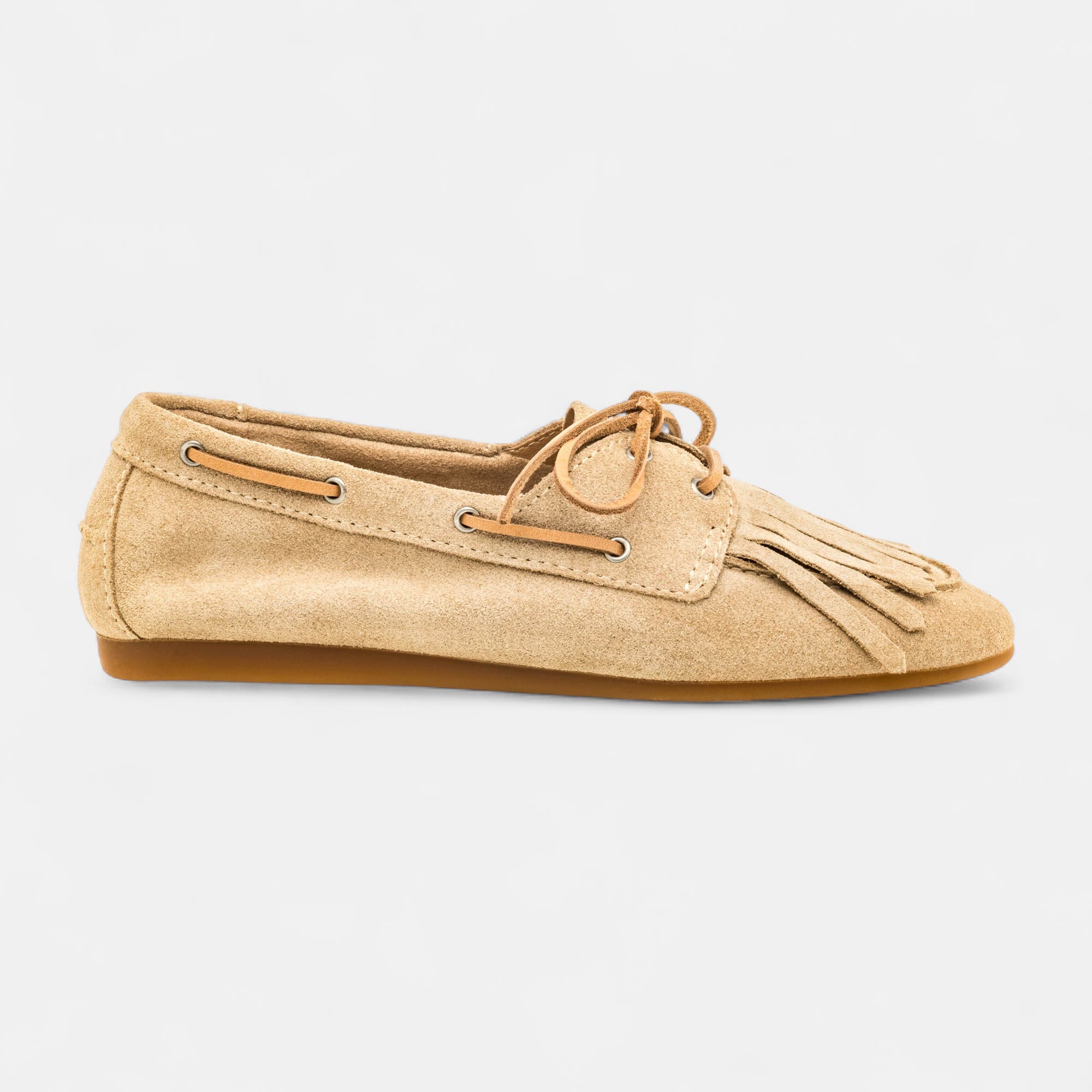 Mocassins Femme en cuir beige