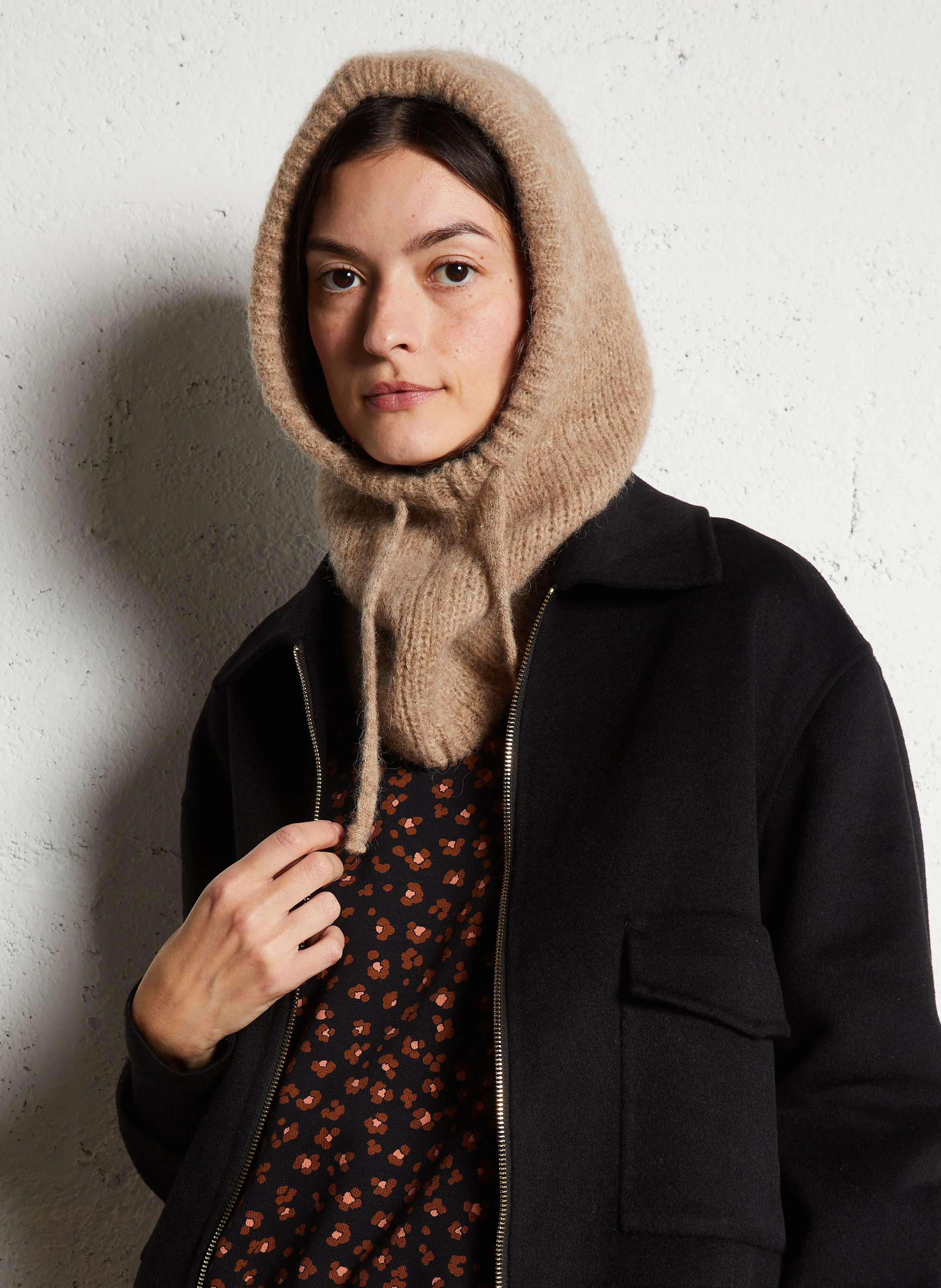 MELO HOOD - Snood en laine mélangée| Beige