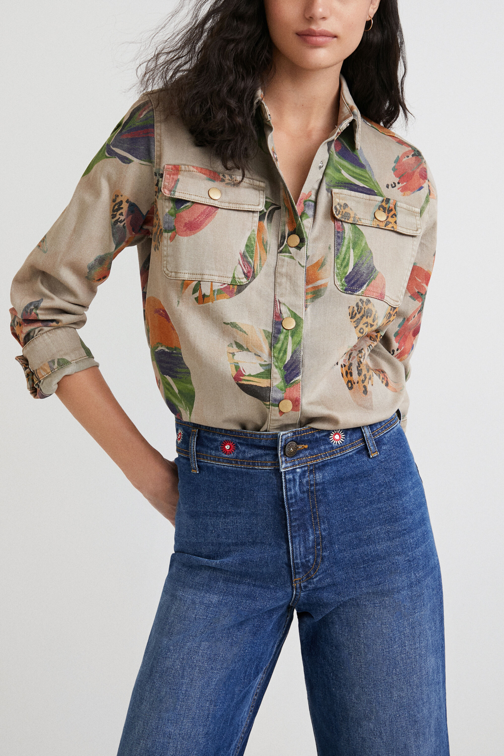 Chemise à fleurs