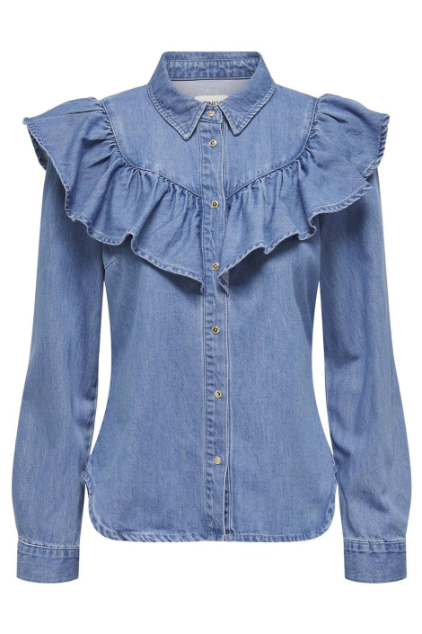 Only blauwe dames blouse