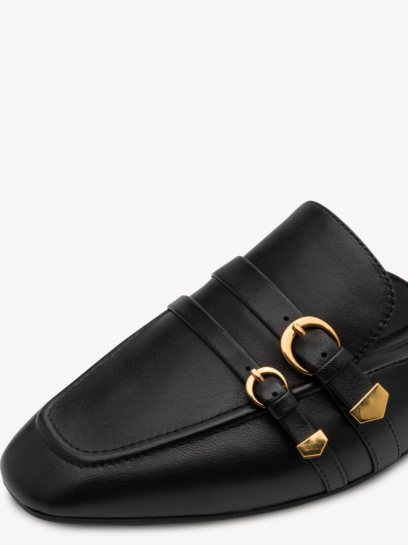 Leren Slipper - zwart