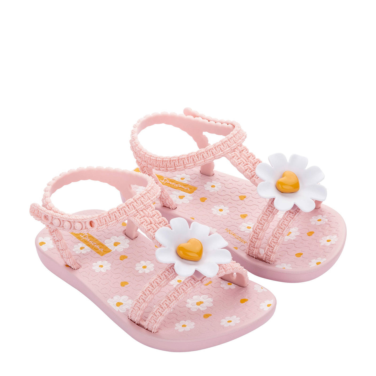 Ipanema Daisy Baby  gebloemde sandalen lichtroze